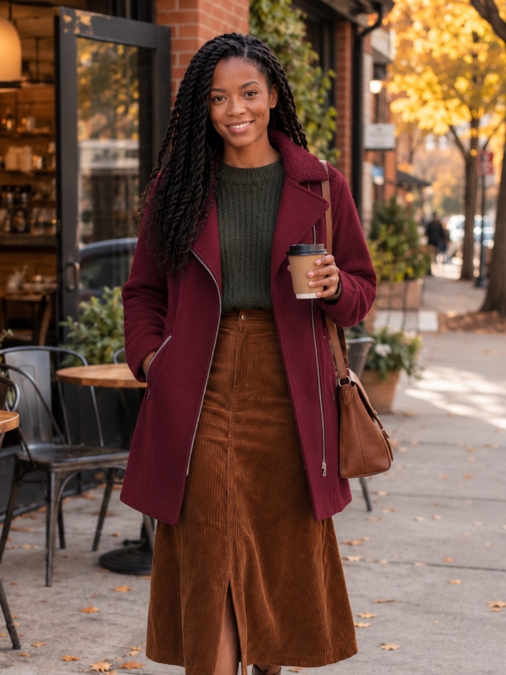 Old Navy Burgundy Moto Jacket Sherpa Collar Longline Brushed Fleece Fall Coat